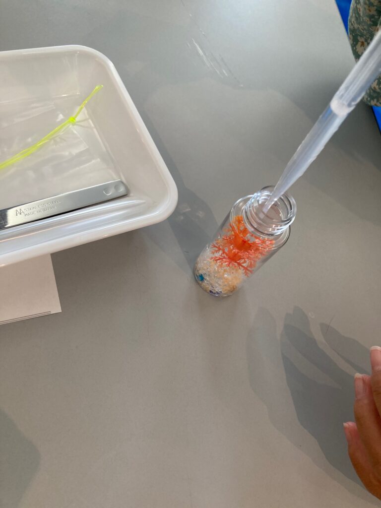 スポイトを使う様子