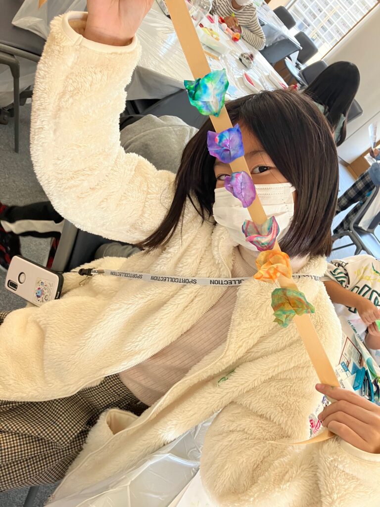 出来上がった作品の様子。